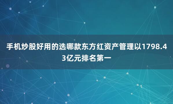 手机炒股好用的选哪款东方红资产管理以1798.43亿元排名第一