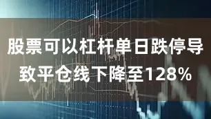 股票可以杠杆单日跌停导致平仓线下降至128%